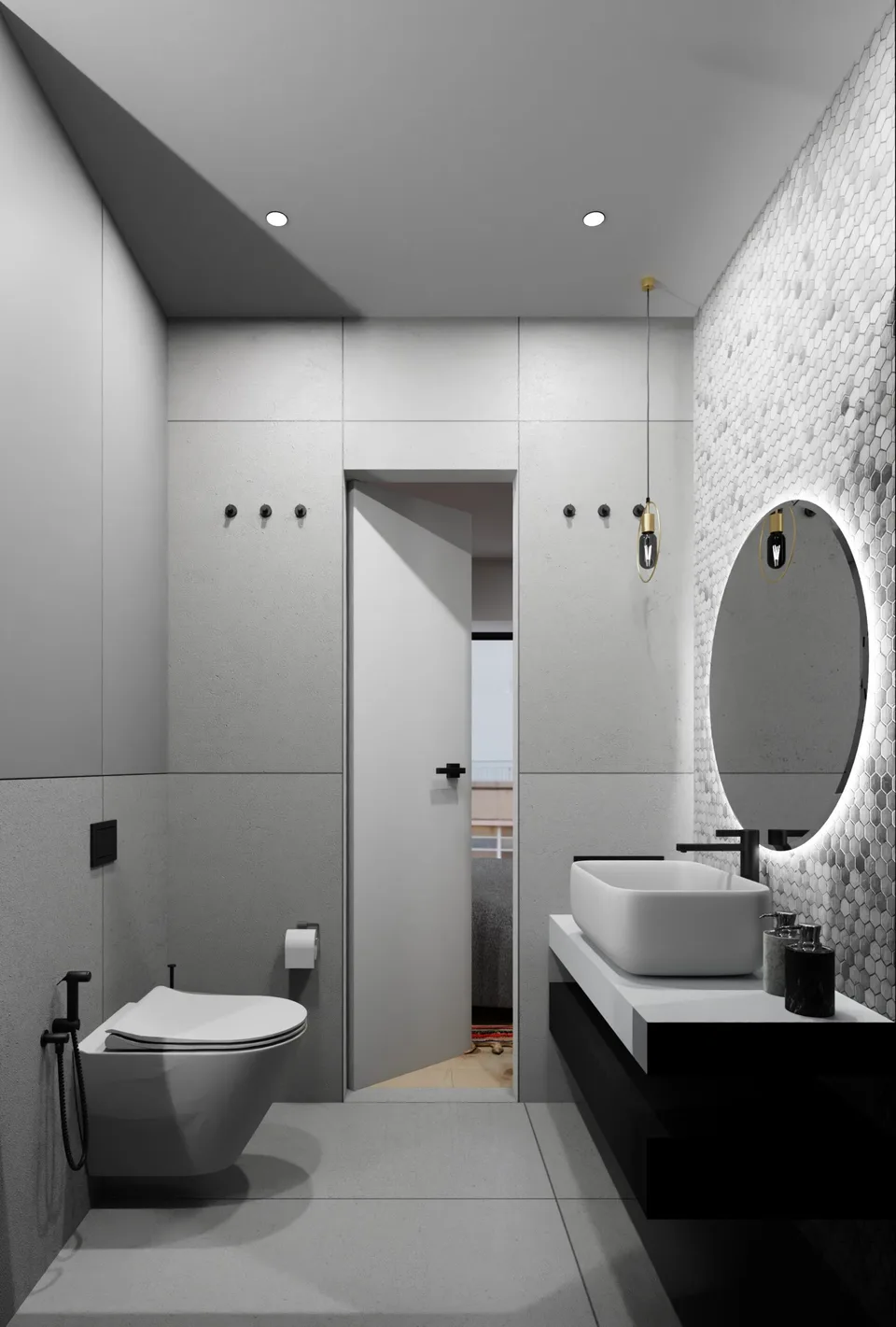 3D rendering of apartment balcony