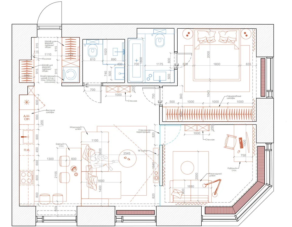 Flat plan that I got from architector
